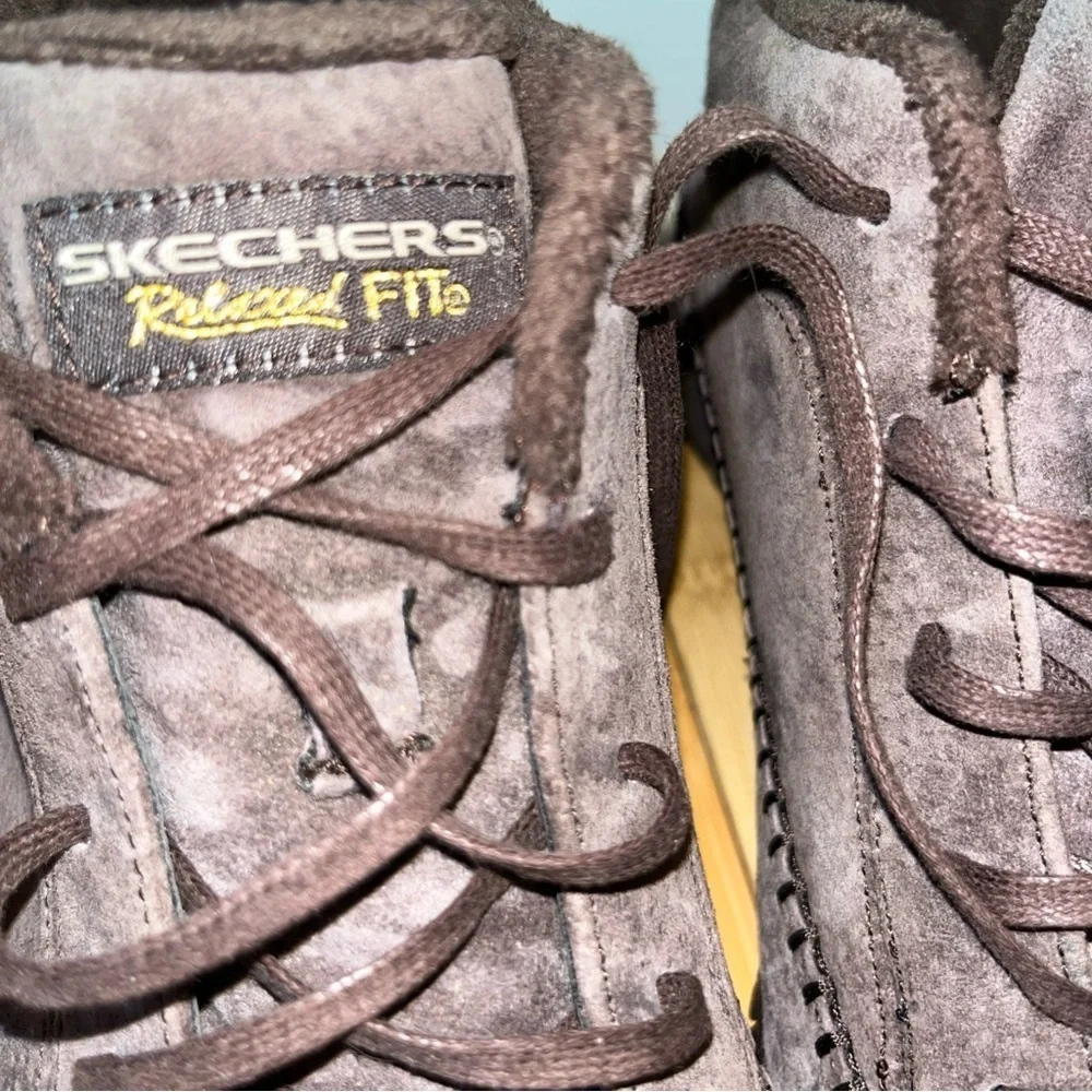 Skechers Women  Bikers Pole Suede Leather Boots size 9
